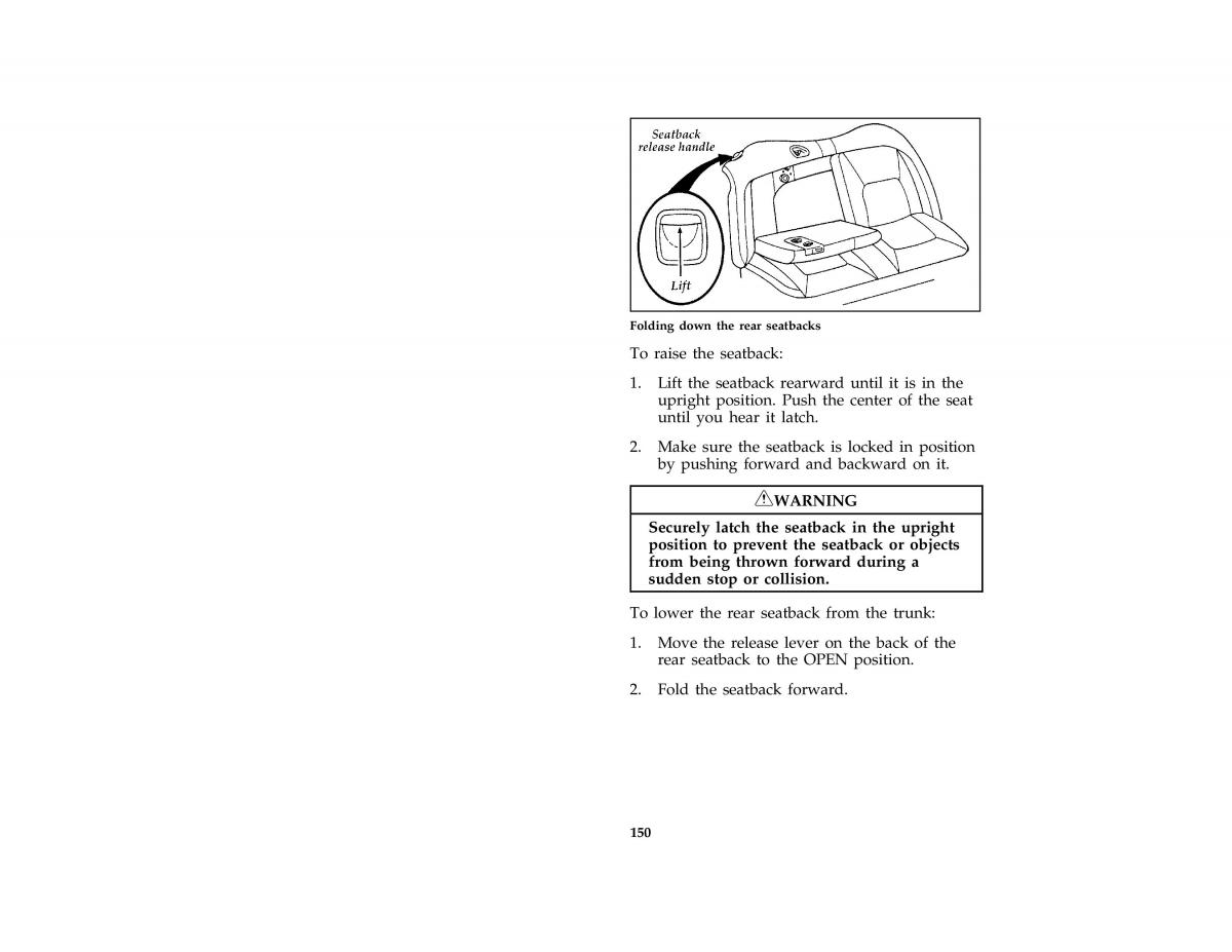 manual  Ford Taurus III 3 owners manual / page 149