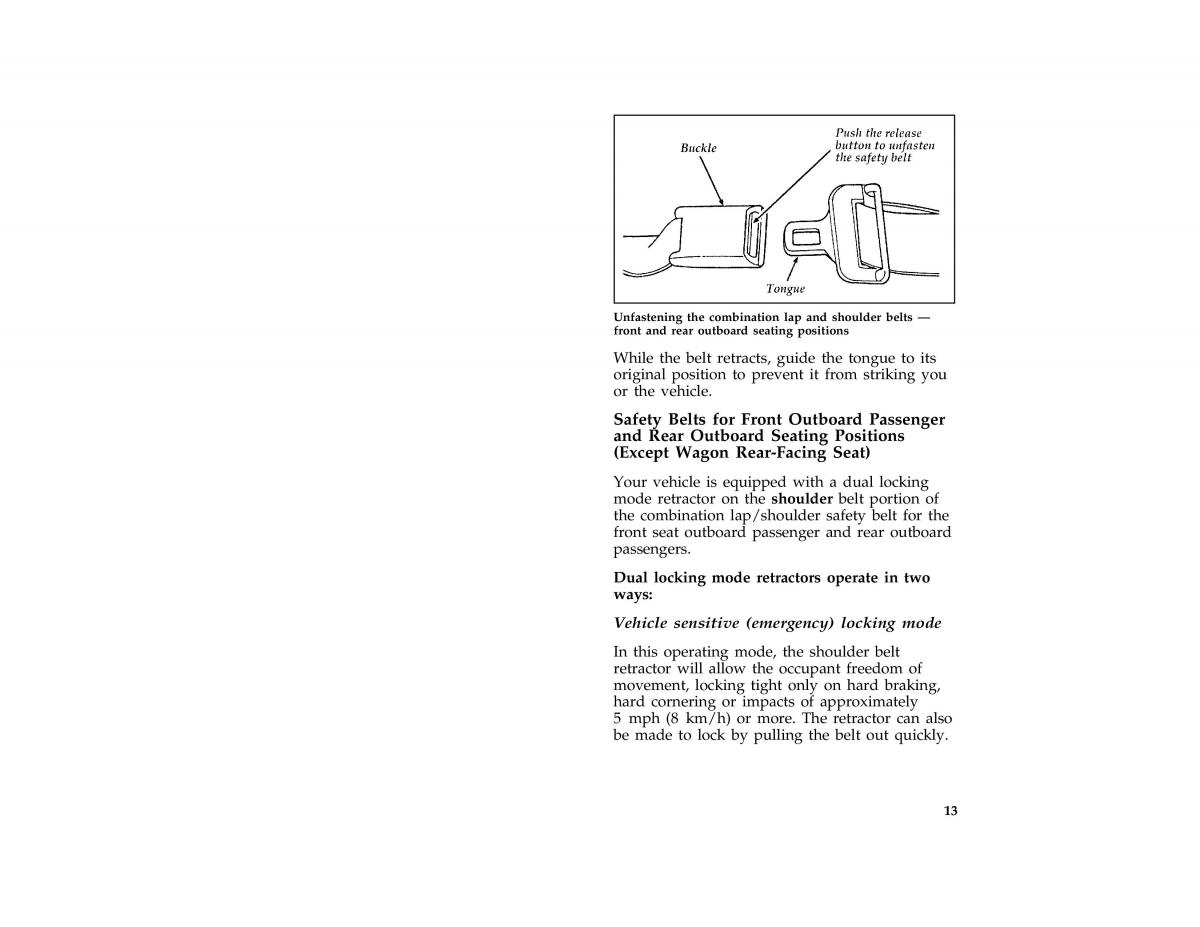 Ford Taurus III 3 owners manual / page 15