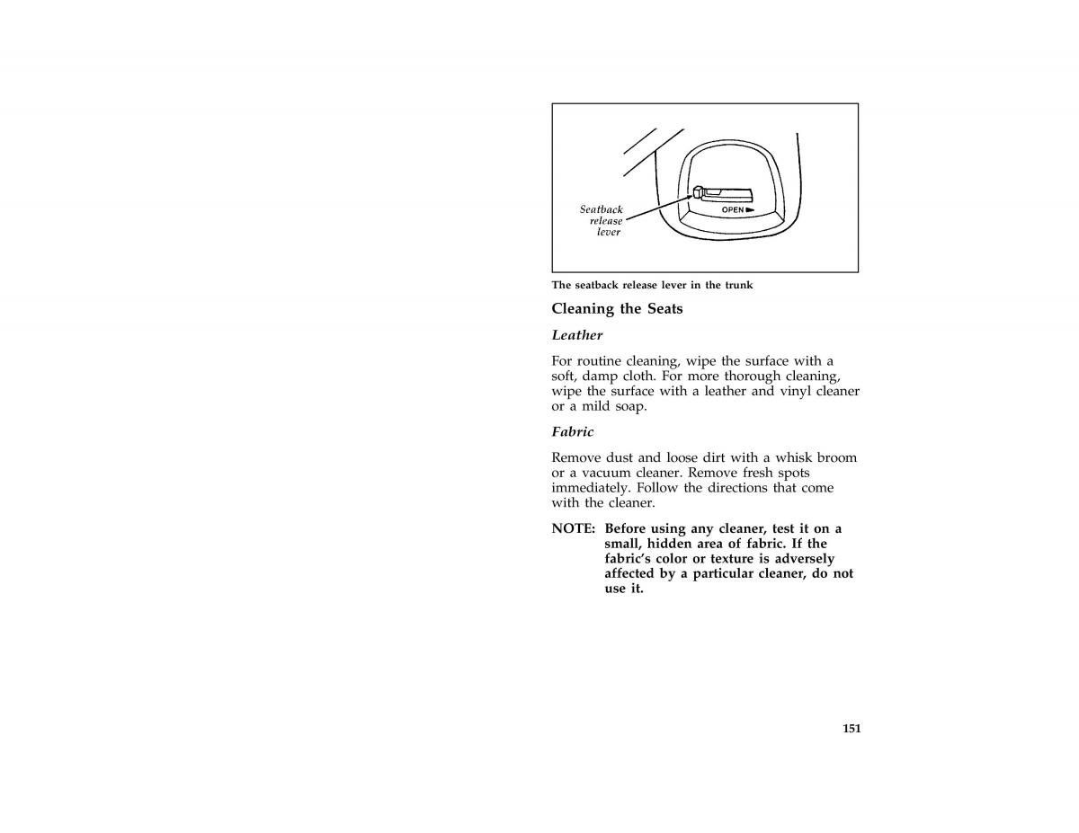 manual  Ford Taurus III 3 owners manual / page 150