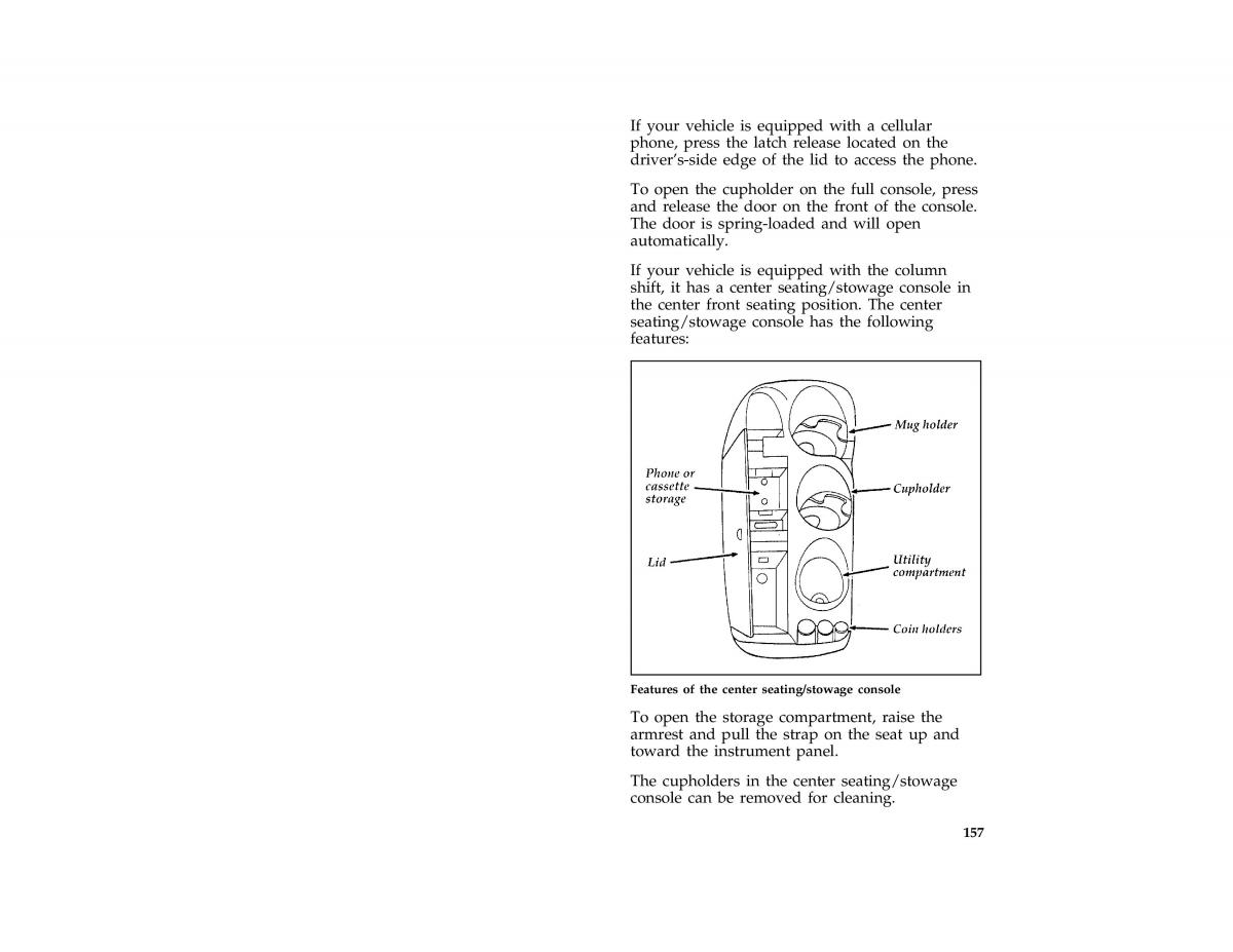 manual  Ford Taurus III 3 owners manual / page 156