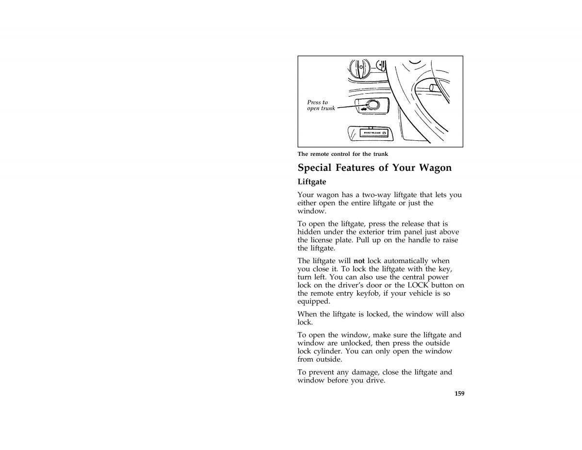 manual  Ford Taurus III 3 owners manual / page 158