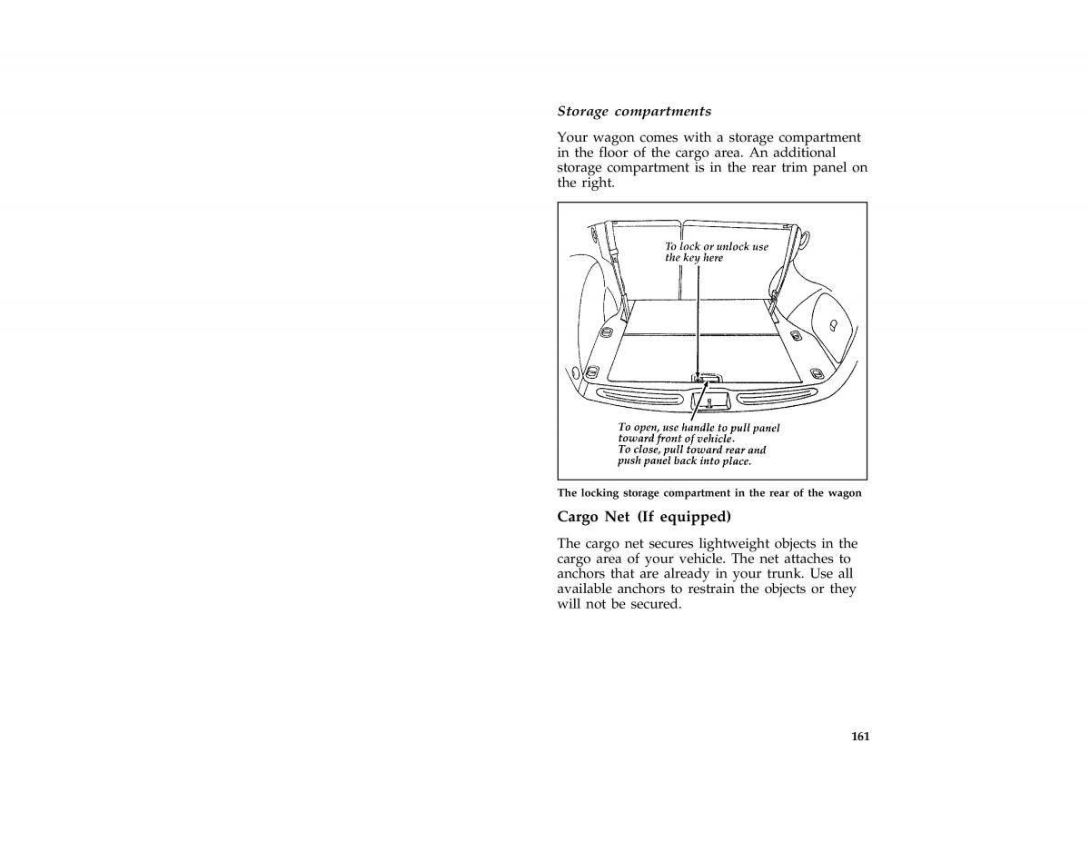 manual  Ford Taurus III 3 owners manual / page 160