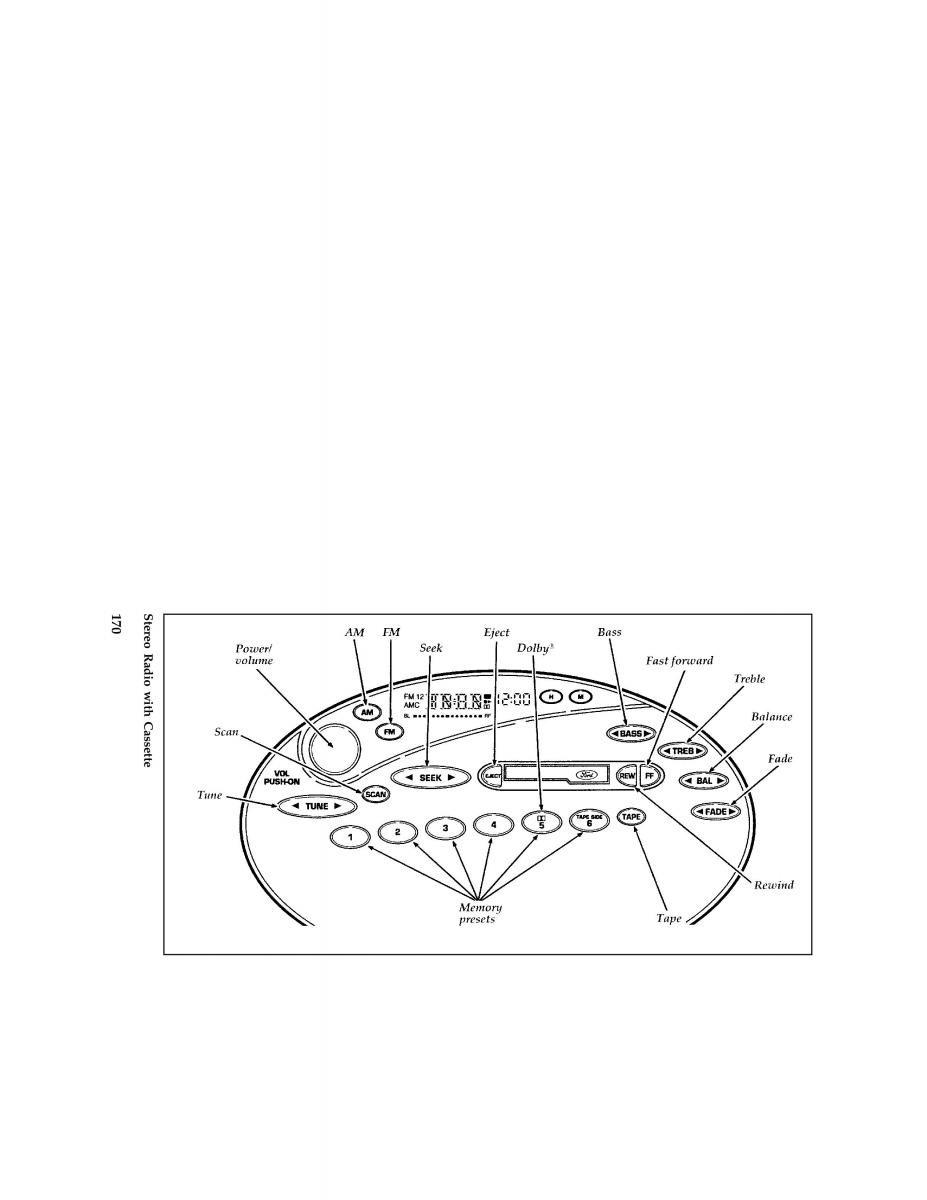 manual  Ford Taurus III 3 owners manual / page 168