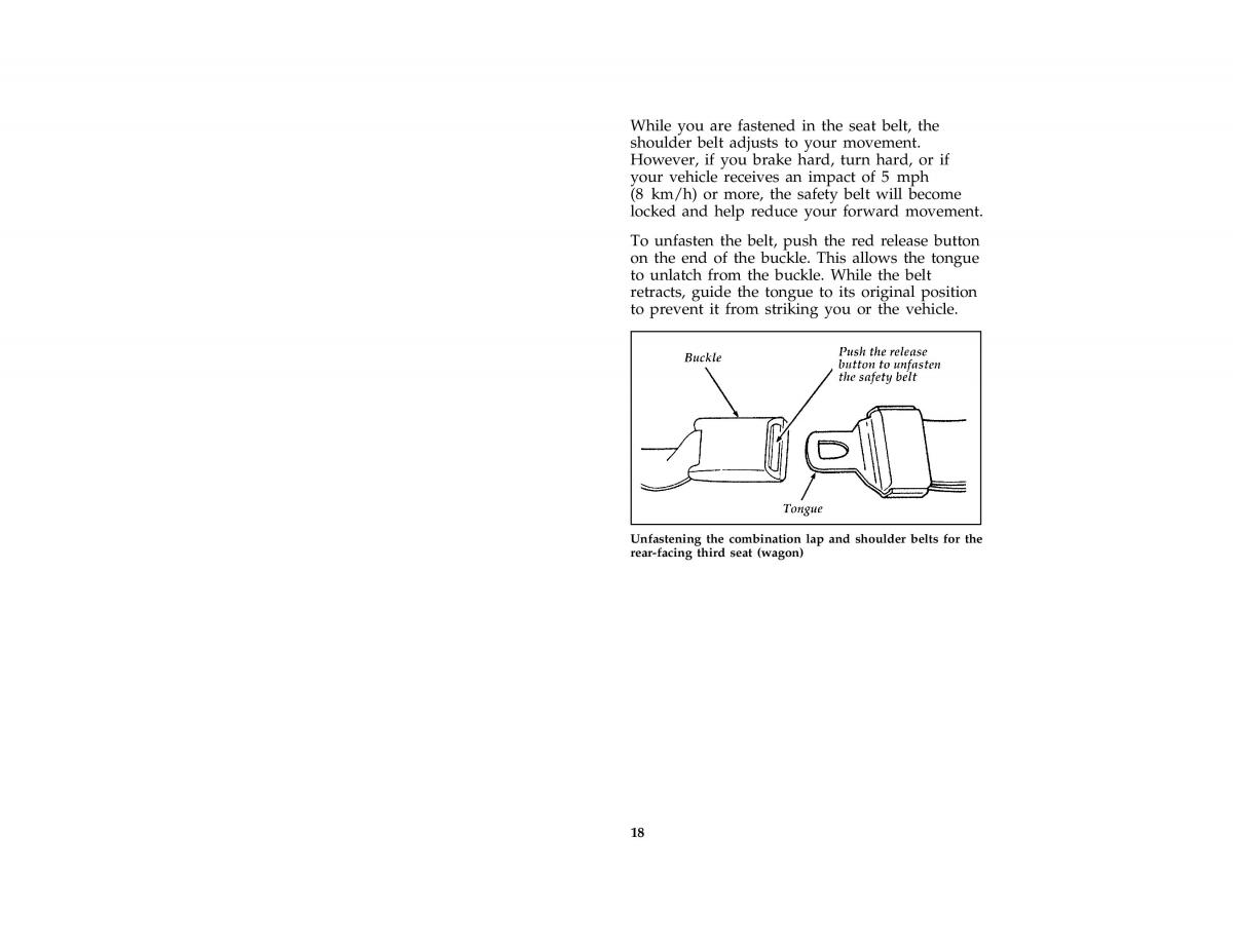 Ford Taurus III 3 owners manual / page 20