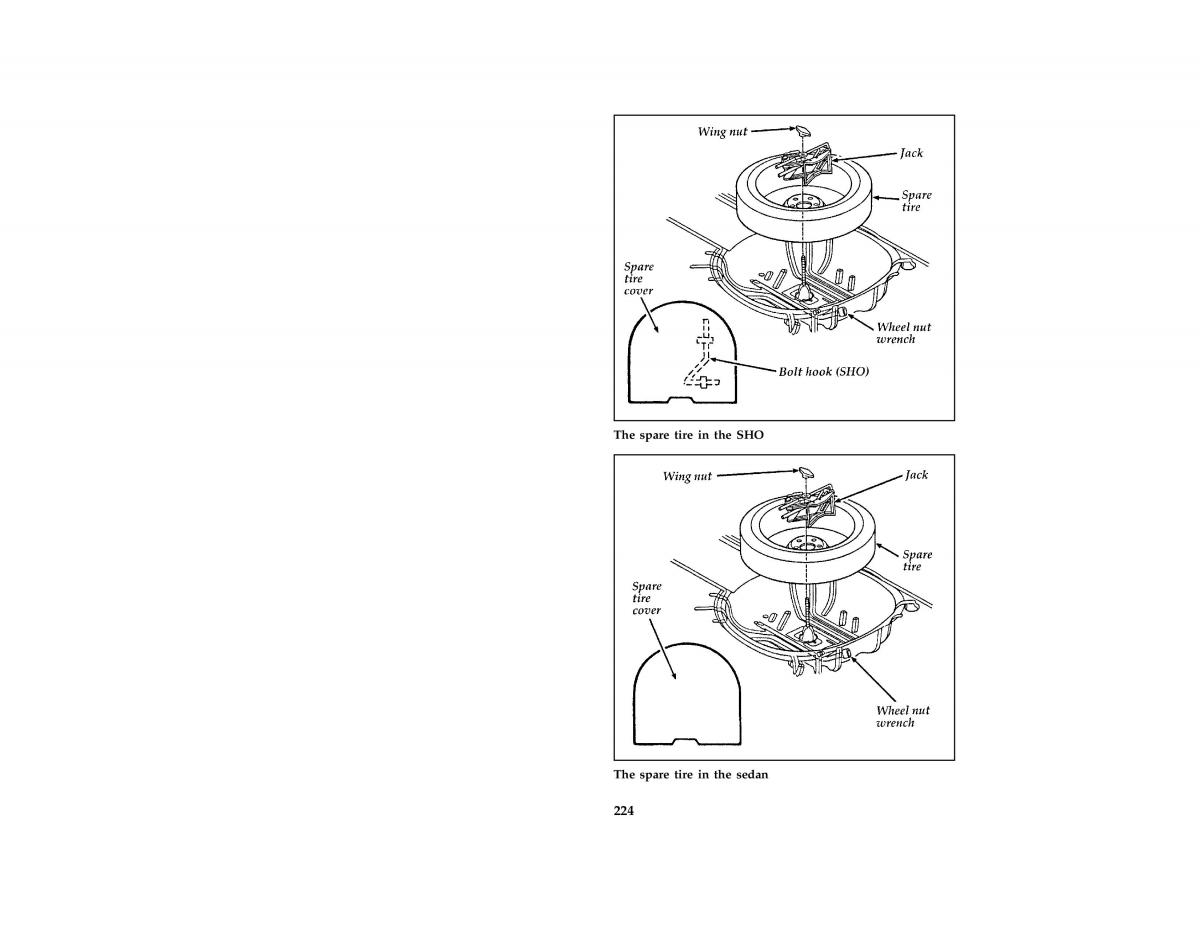 manual  Ford Taurus III 3 owners manual / page 222