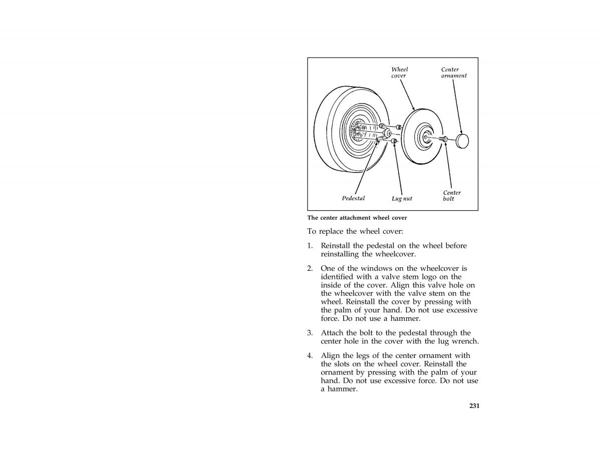 manual  Ford Taurus III 3 owners manual / page 229