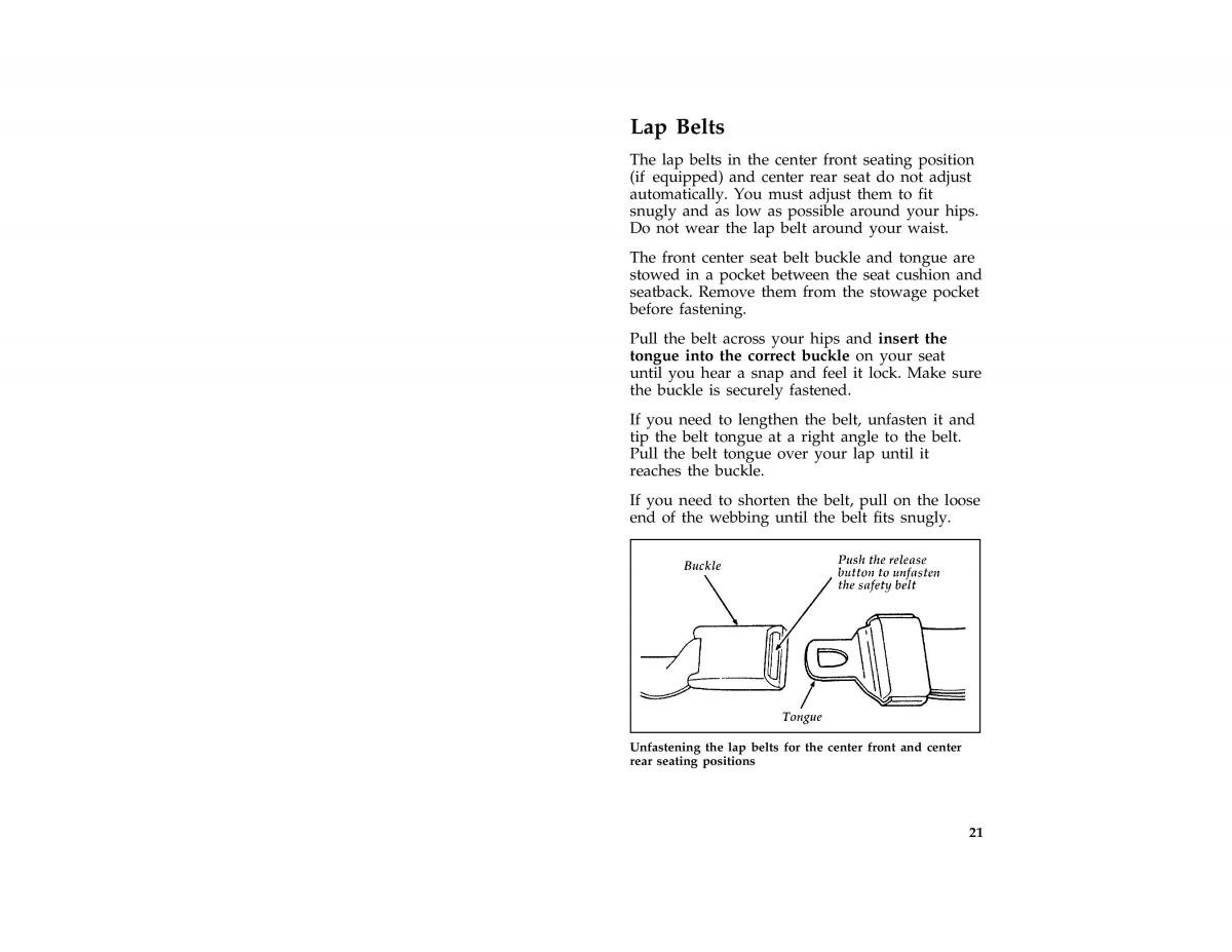 manual  Ford Taurus III 3 owners manual / page 23