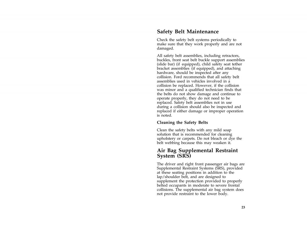 manual  Ford Taurus III 3 owners manual / page 25