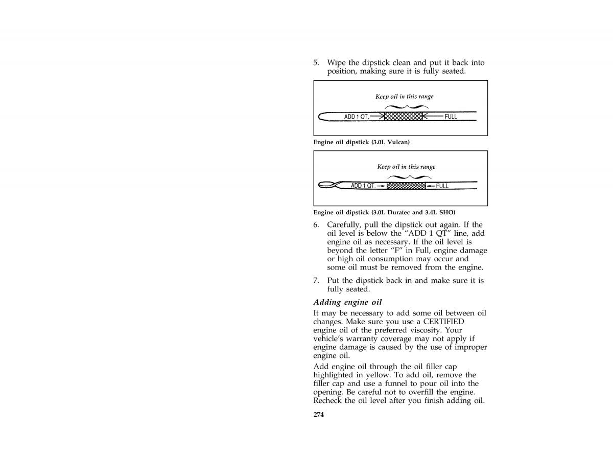 manual  Ford Taurus III 3 owners manual / page 271