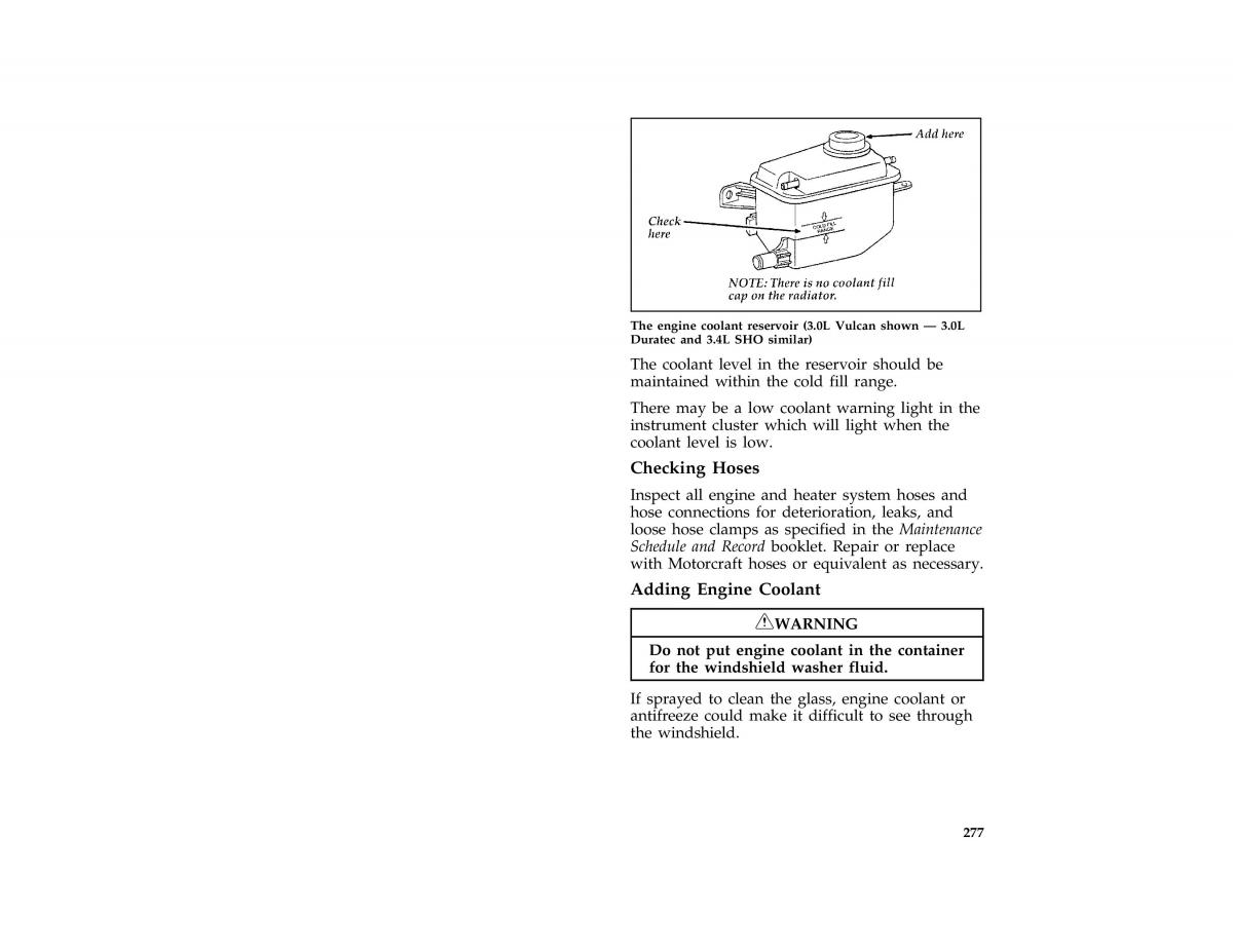 manual  Ford Taurus III 3 owners manual / page 274