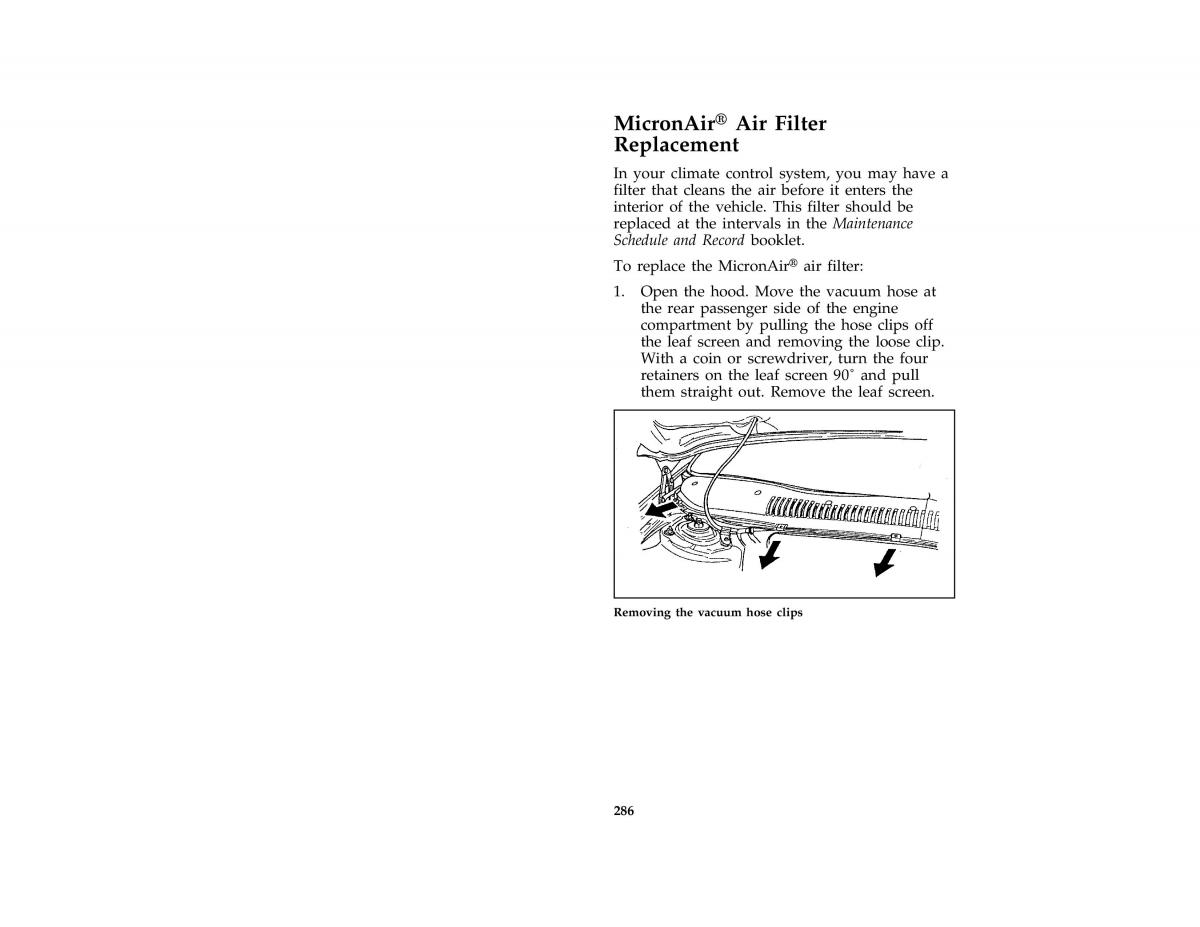 manual  Ford Taurus III 3 owners manual / page 283