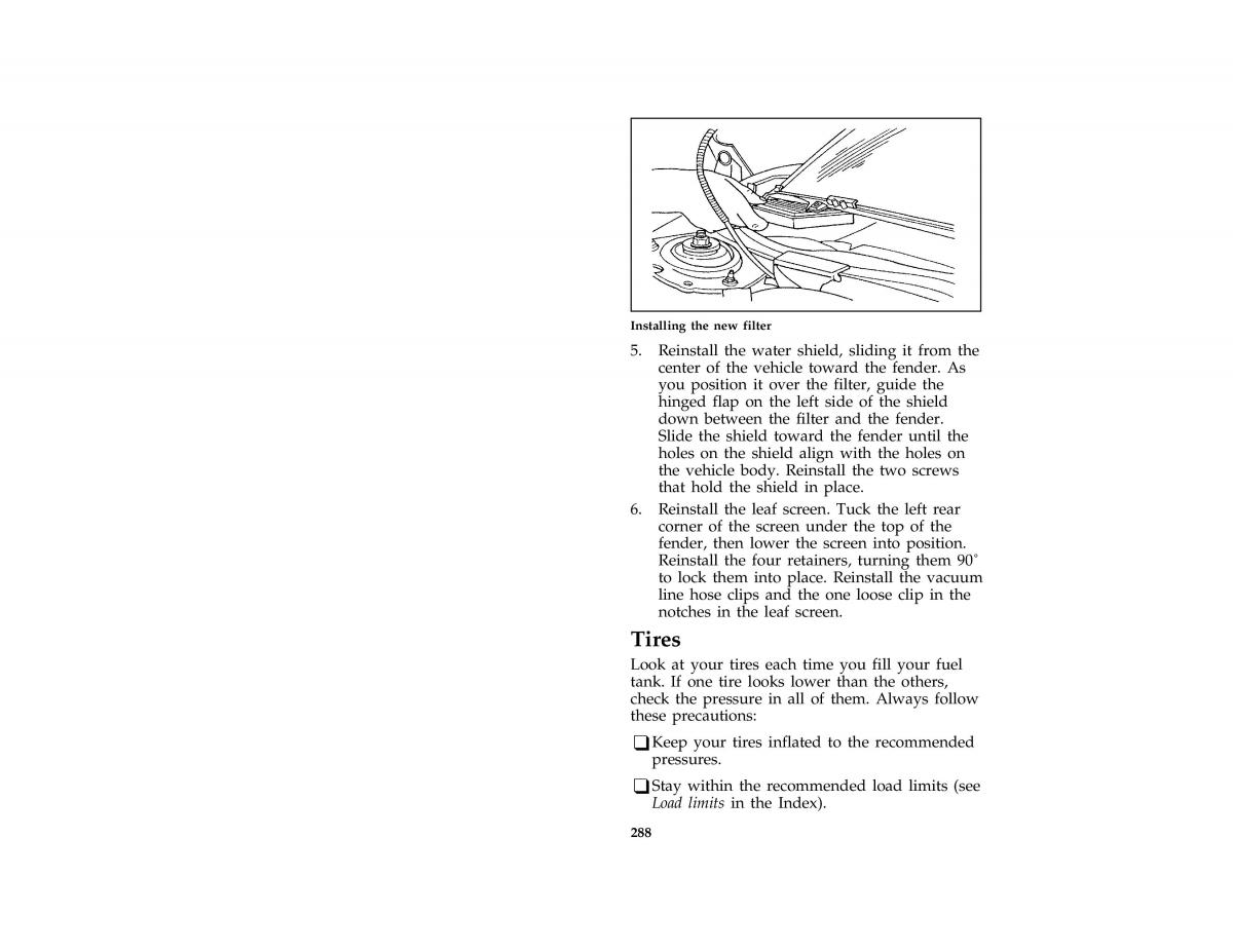 manual  Ford Taurus III 3 owners manual / page 285