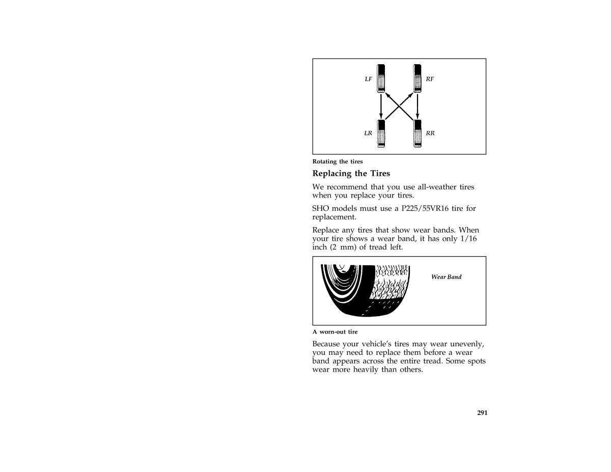 manual  Ford Taurus III 3 owners manual / page 288