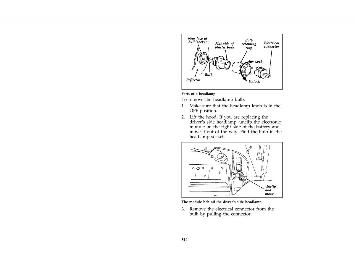 manual  Ford Taurus III 3 owners manual / page 311