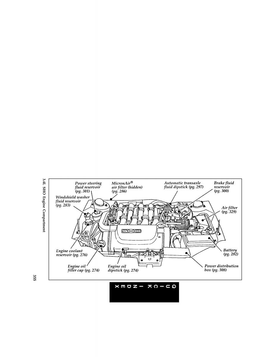 Ford Taurus III 3 owners manual / page 346