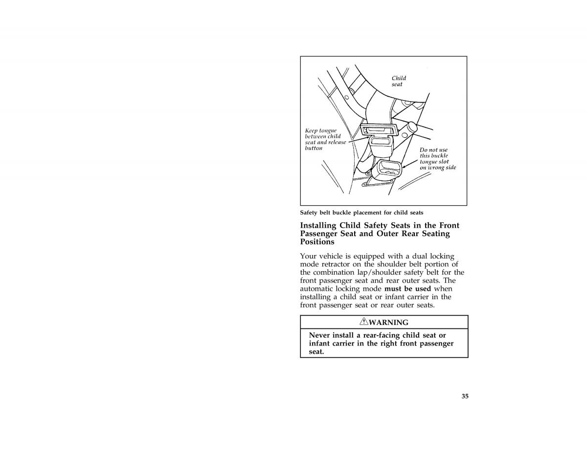 manual  Ford Taurus III 3 owners manual / page 37