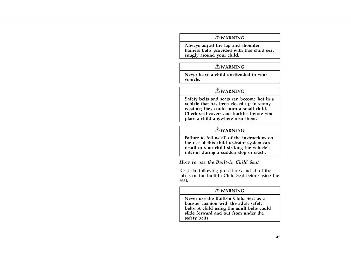 manual  Ford Taurus III 3 owners manual / page 49