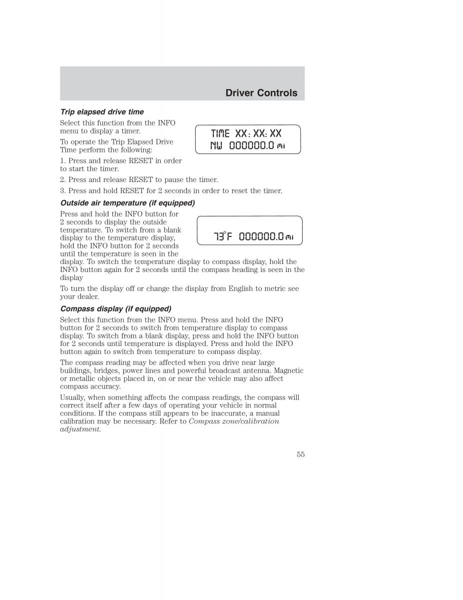 Ford Taurus IV 4 owners manual / page 55