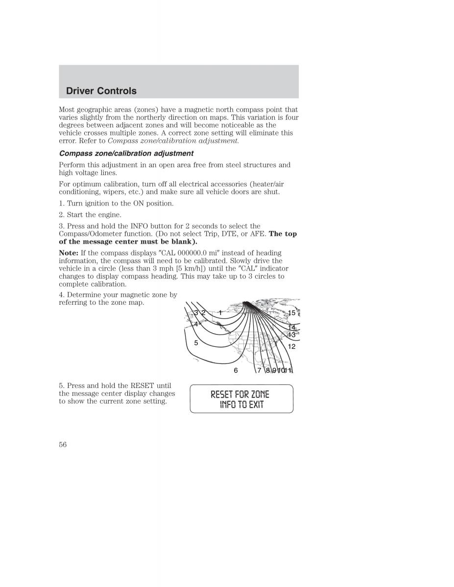 Ford Taurus IV 4 owners manual / page 56