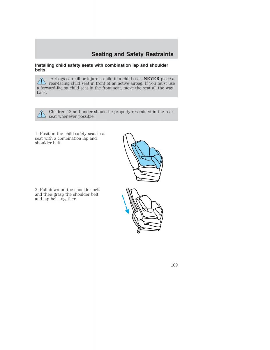 Ford Taurus IV 4 owners manual / page 109