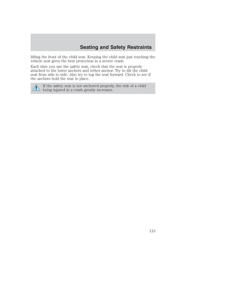 Ford Taurus IV 4 owners manual / page 115