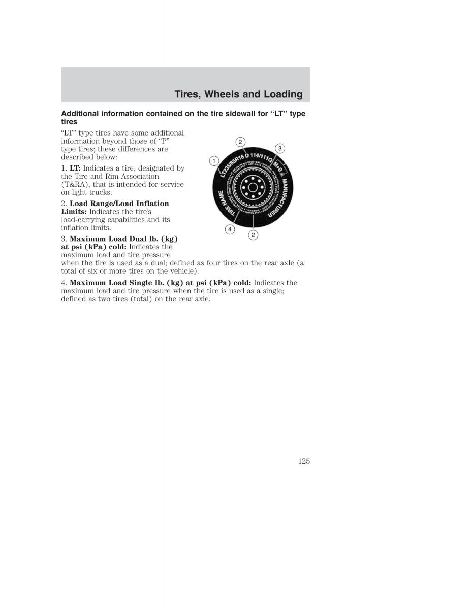 Ford Taurus IV 4 owners manual / page 125