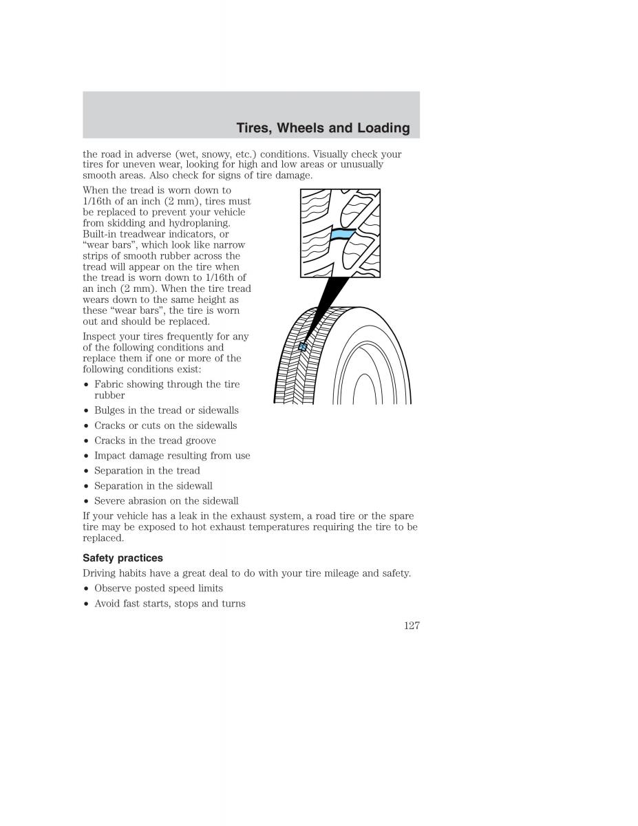 Ford Taurus IV 4 owners manual / page 127