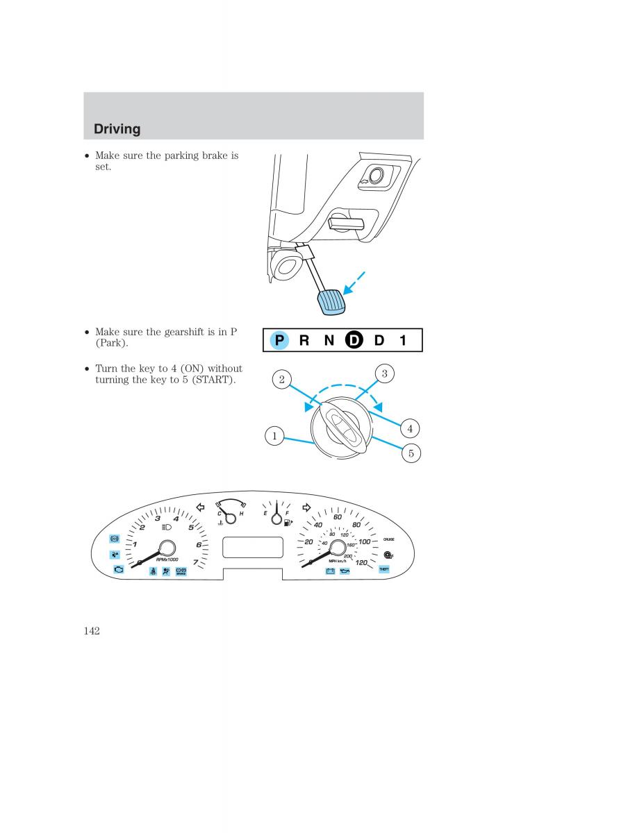 Ford Taurus IV 4 owners manual / page 142