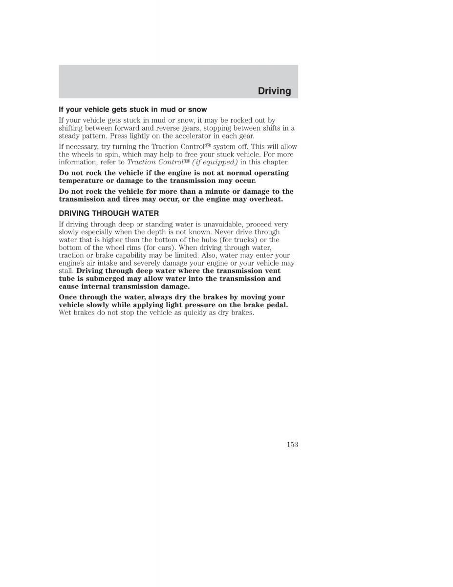 Ford Taurus IV 4 owners manual / page 153