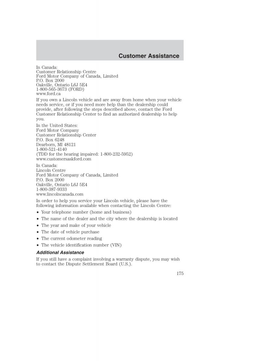 Ford Taurus IV 4 owners manual / page 175