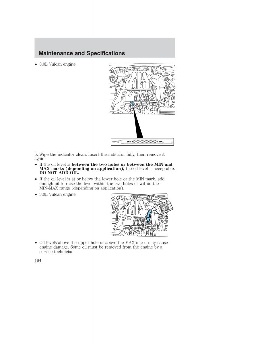 Ford Taurus IV 4 owners manual / page 194