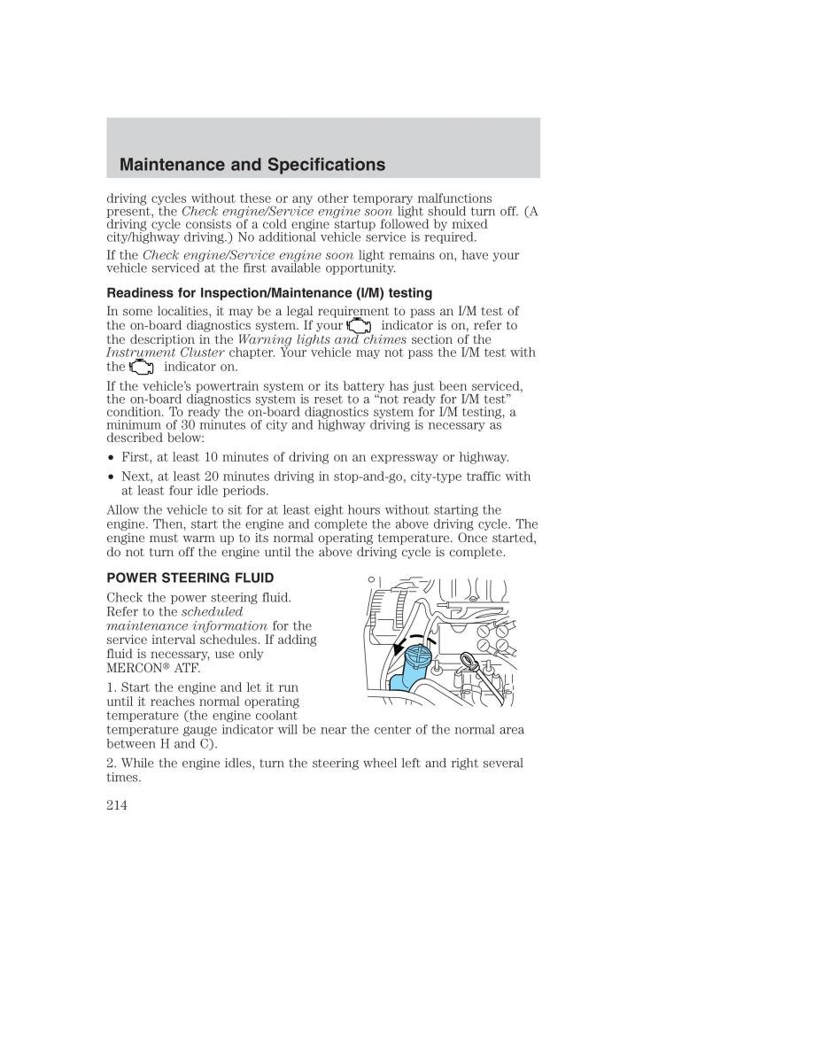 Ford Taurus IV 4 owners manual / page 214