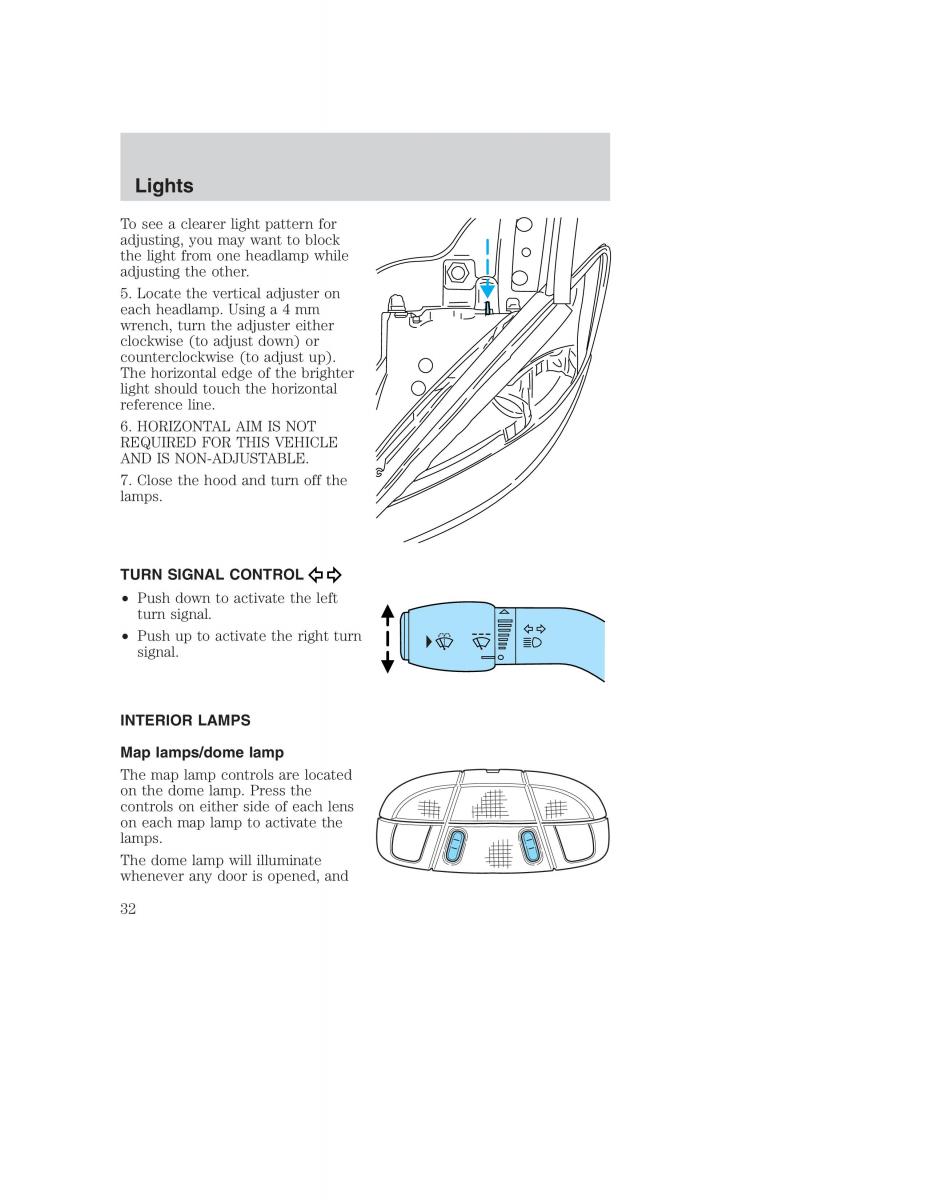 Ford Taurus IV 4 owners manual / page 32