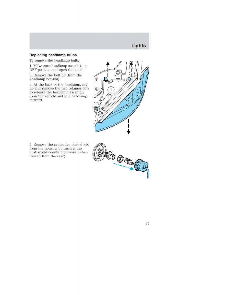 Ford Taurus IV 4 owners manual / page 35