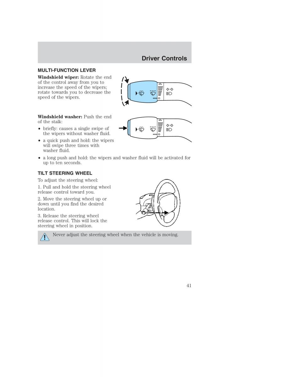 Ford Taurus IV 4 owners manual / page 41