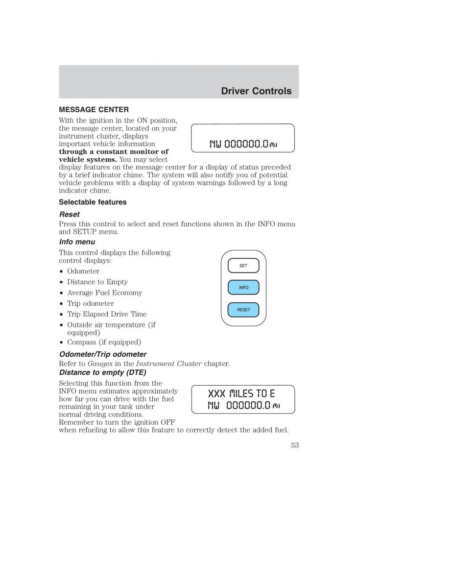 Ford Taurus IV 4 owners manual / page 53