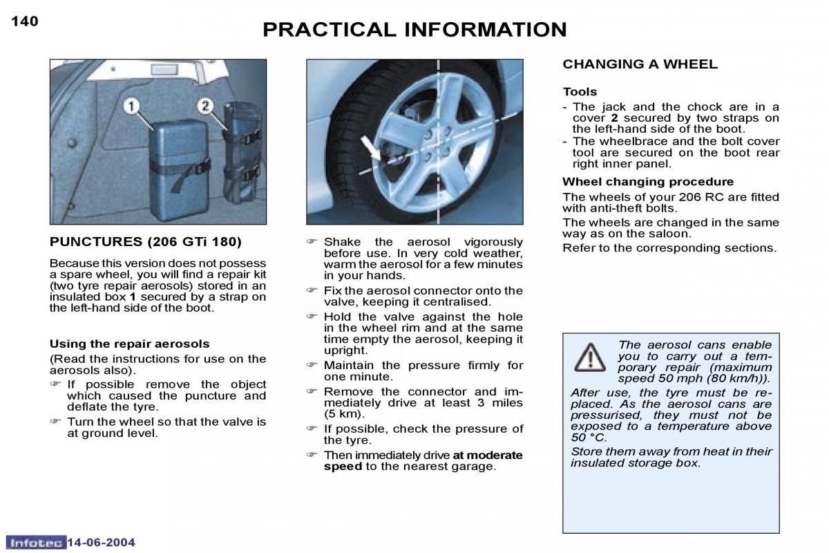 Peugeot 206 owners manual / page 55