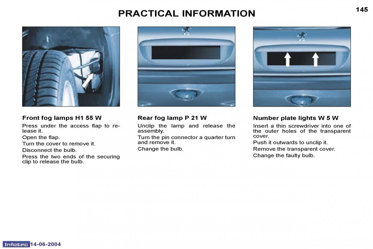 Peugeot 206 owners manual / page 60