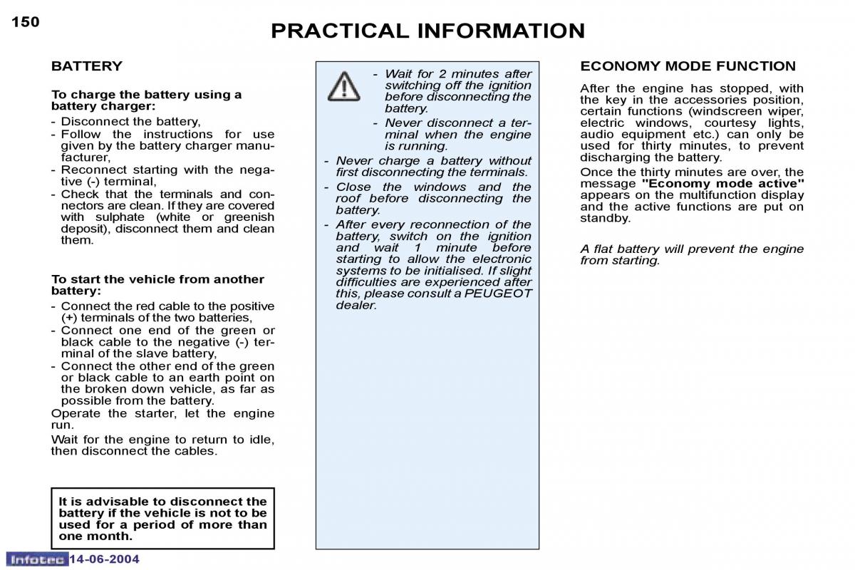 Peugeot 206 owners manual / page 65