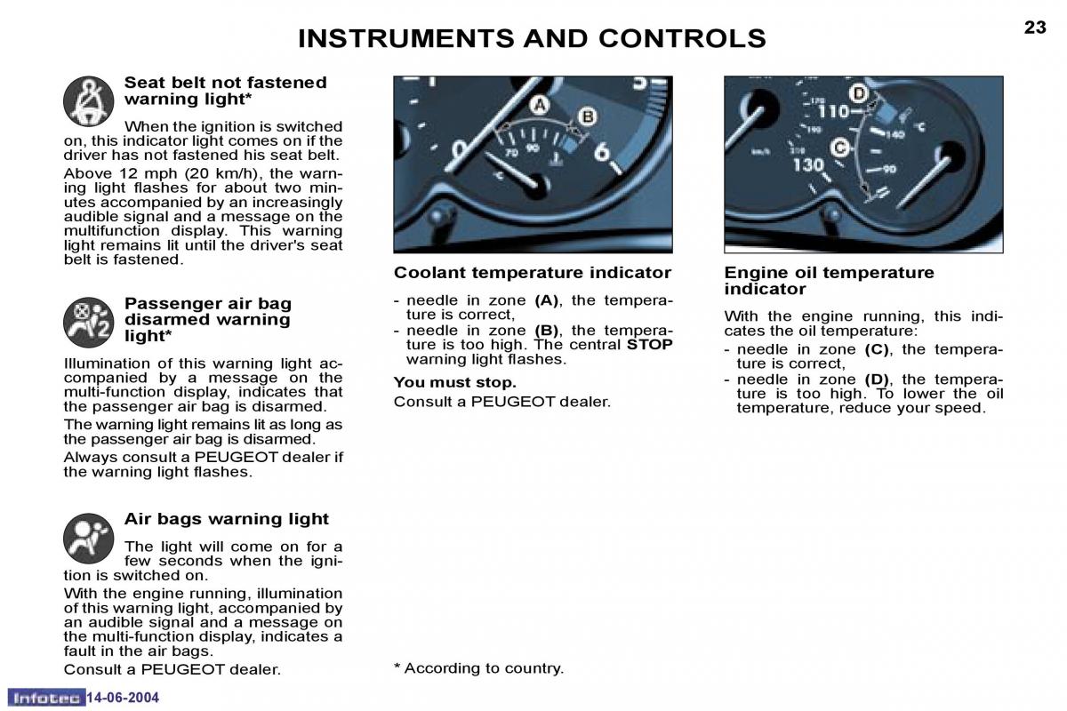 Peugeot 206 owners manual / page 86