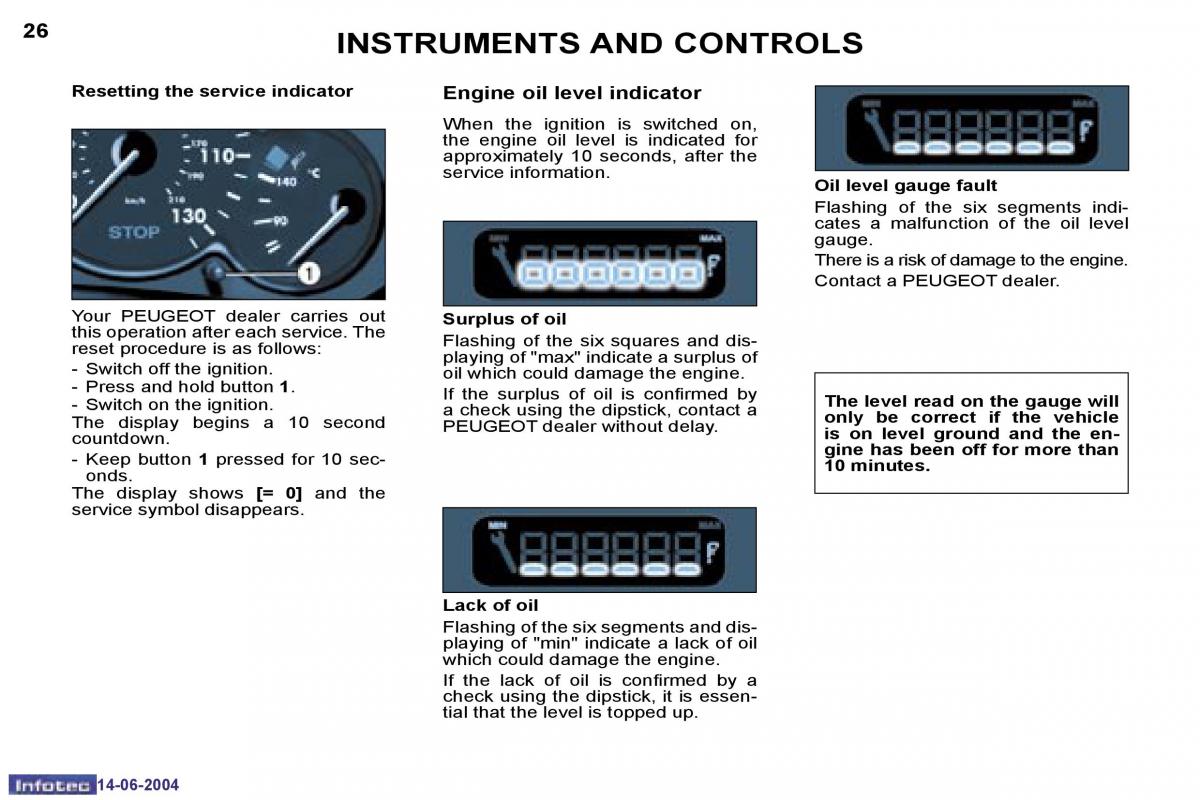 Peugeot 206 owners manual / page 90