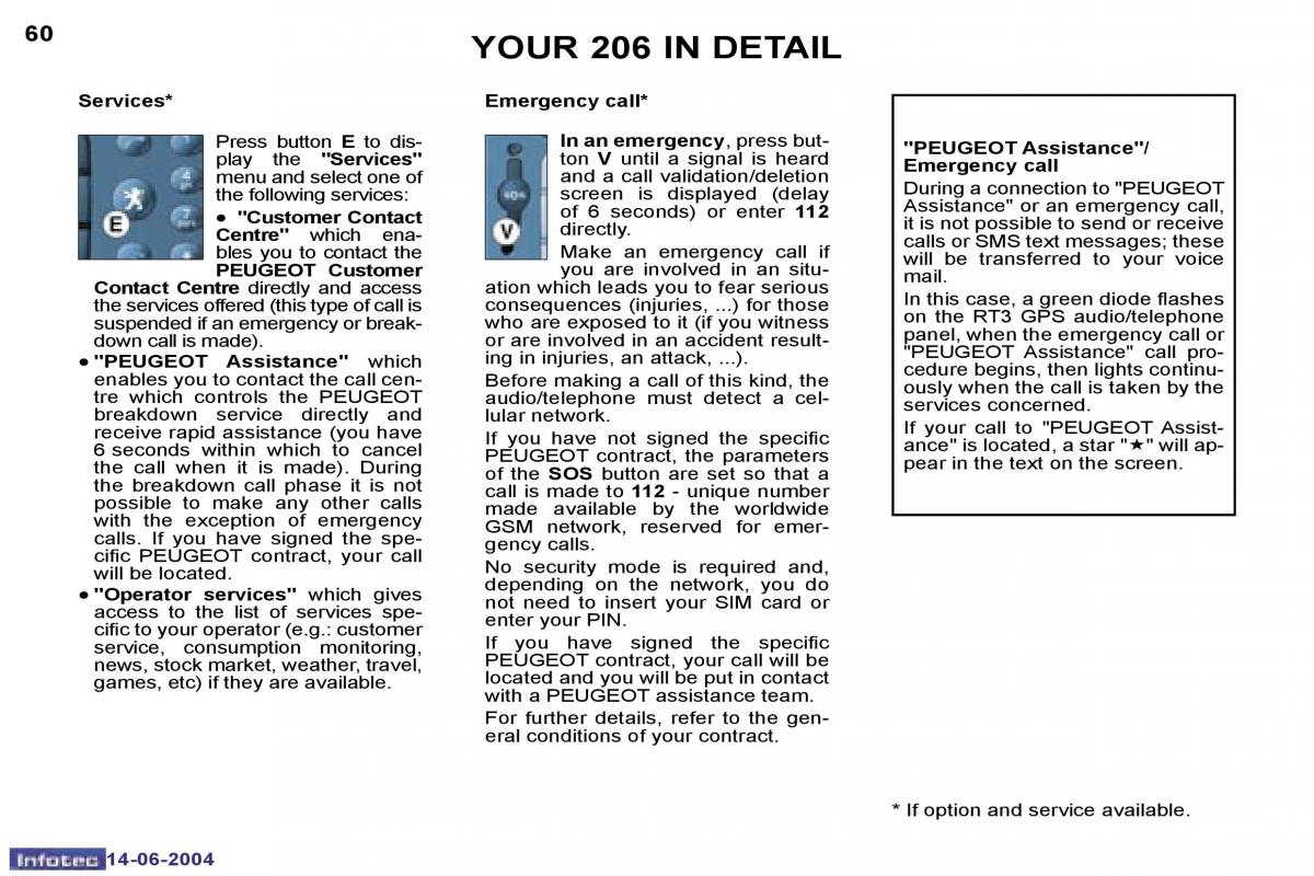 Peugeot 206 owners manual / page 127