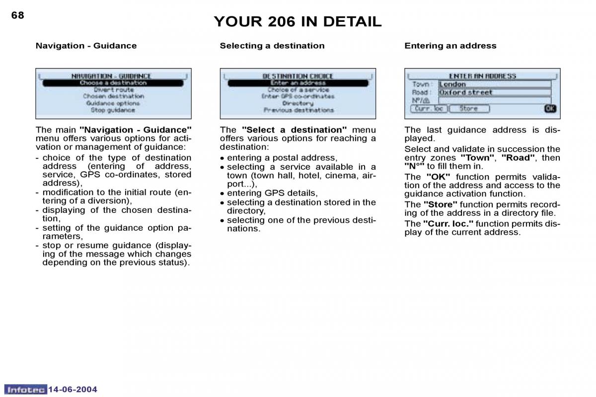 Peugeot 206 owners manual / page 136