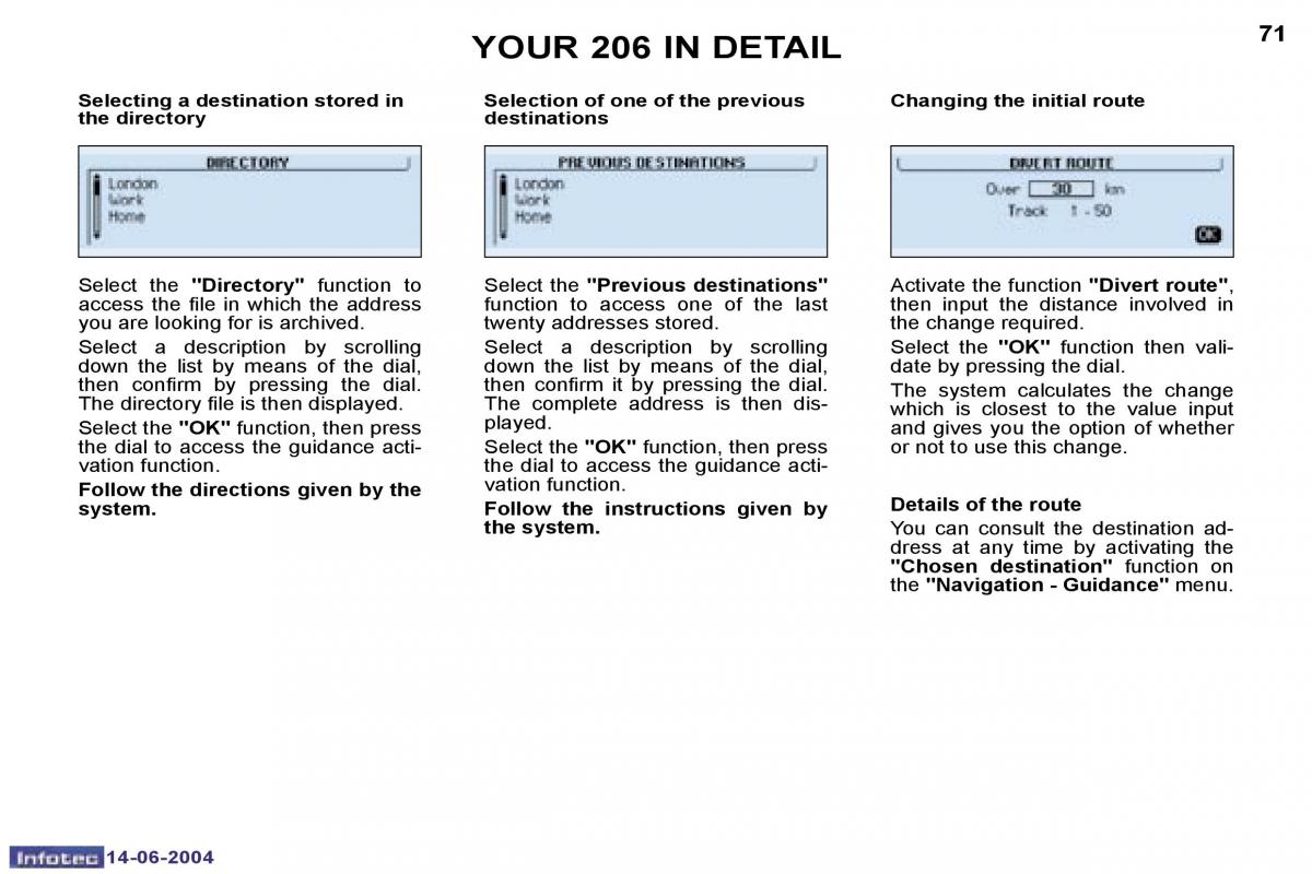 Peugeot 206 owners manual / page 139