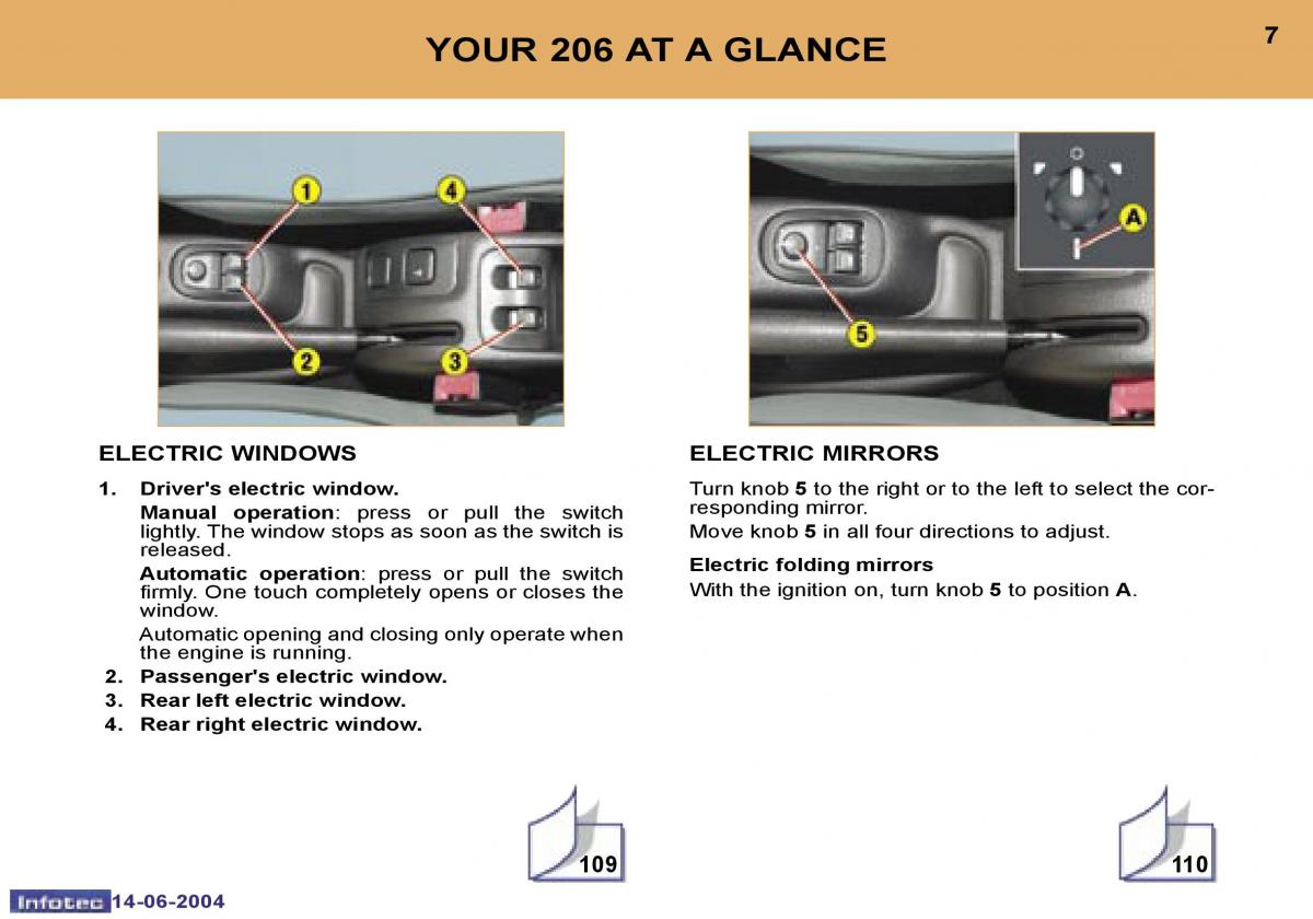 Peugeot 206 owners manual / page 144