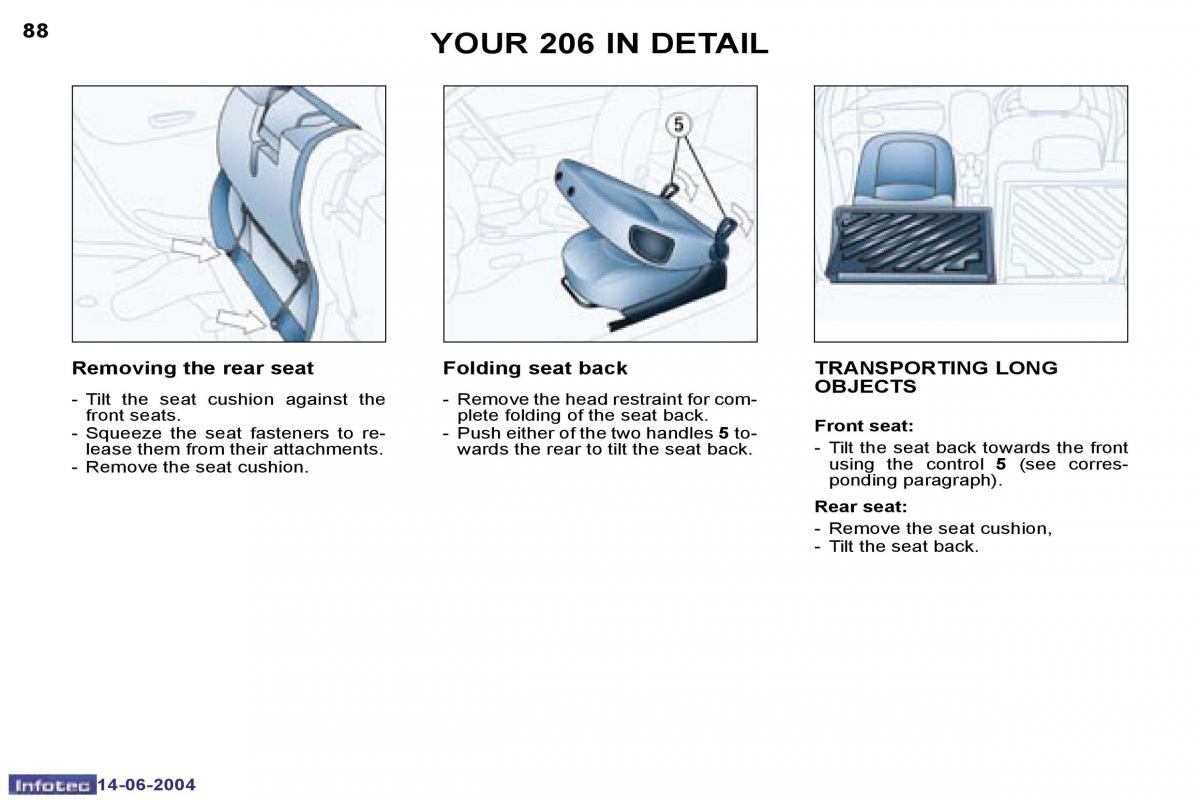 Peugeot 206 owners manual / page 159