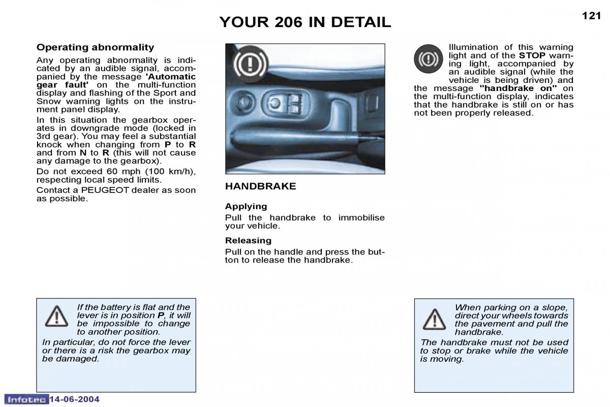 Peugeot 206 owners manual / page 27