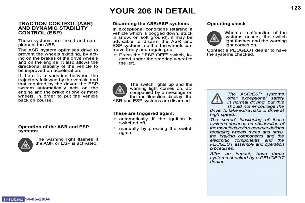 Peugeot 206 owners manual / page 29