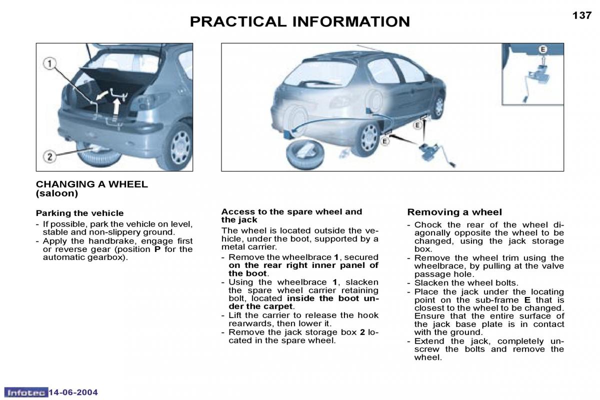 Peugeot 206 owners manual / page 45