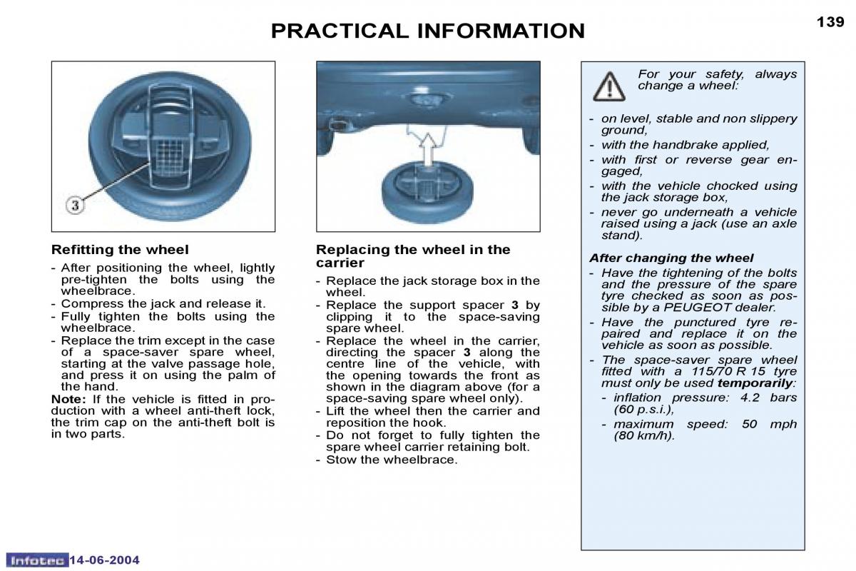 Peugeot 206 owners manual / page 47